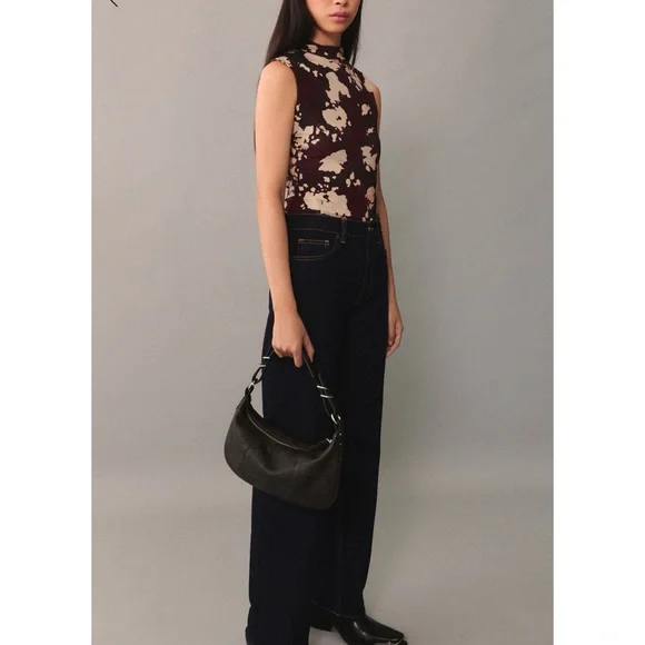 Mango printed top with Perkins neck XS - Picture 2 of 3